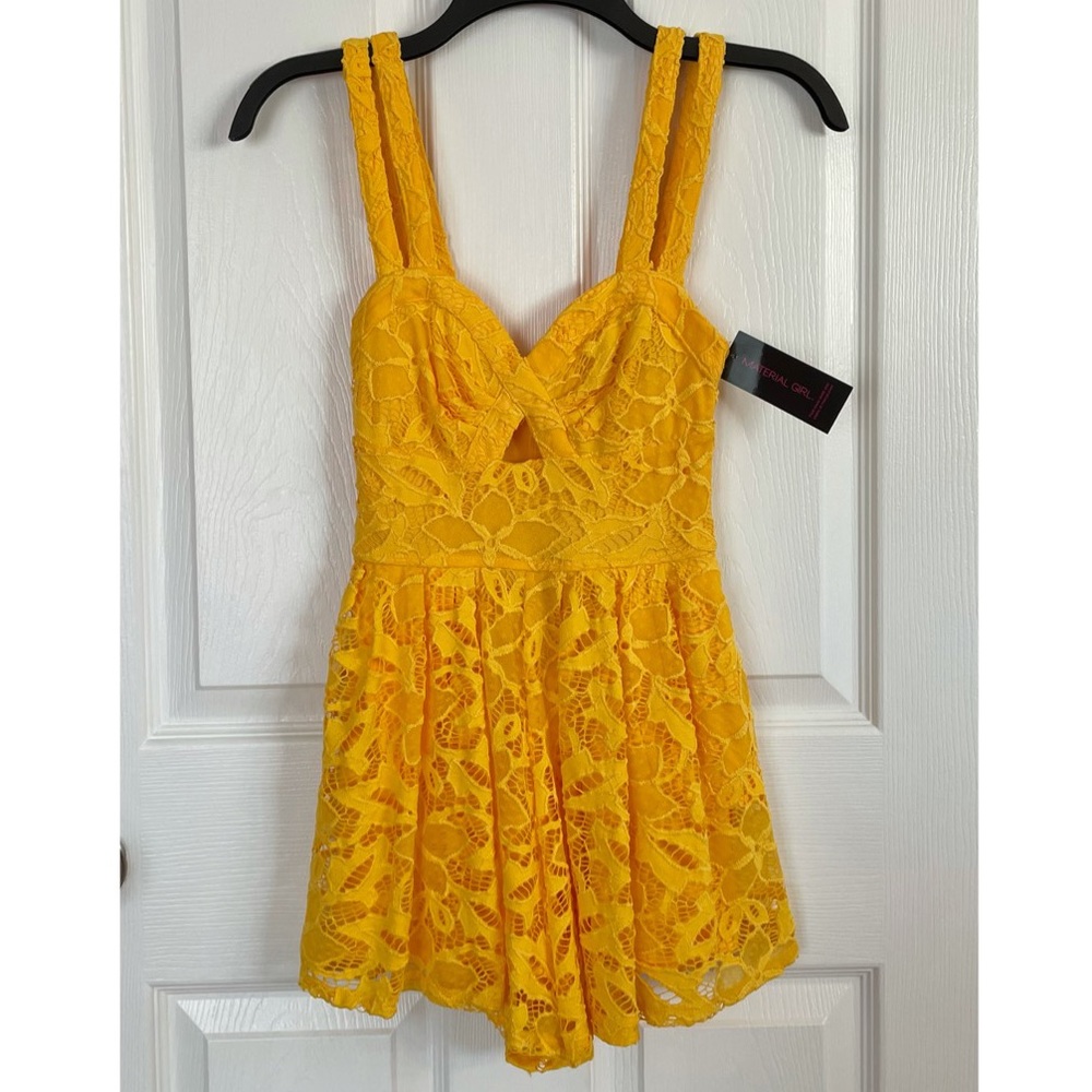 Material Girl Lace Shorts Romper